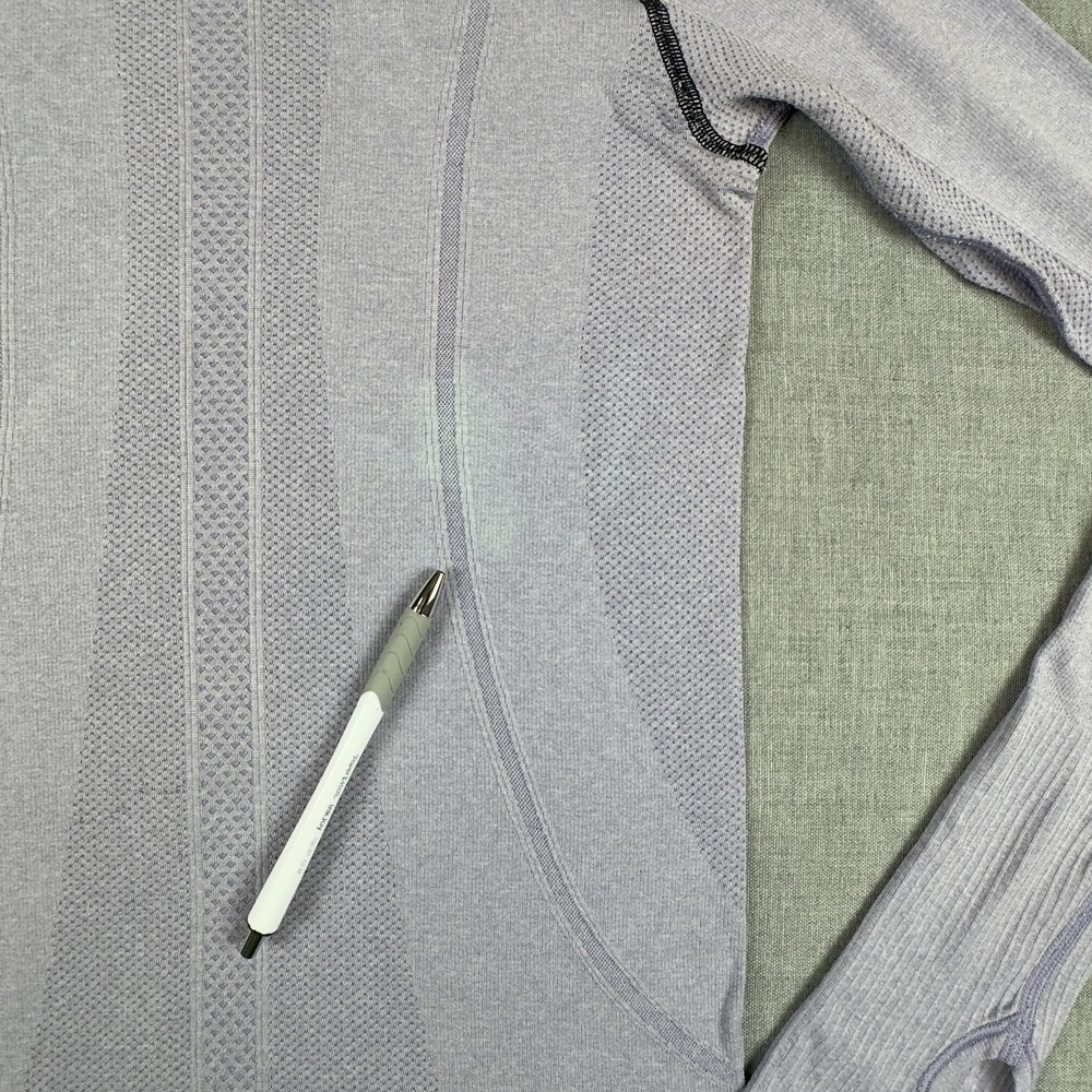 Lululemon Swiftly Tech Long Sleeve Shirt Womens 4 Purple Thumbholes Running Yoga - Picture 5 of 12